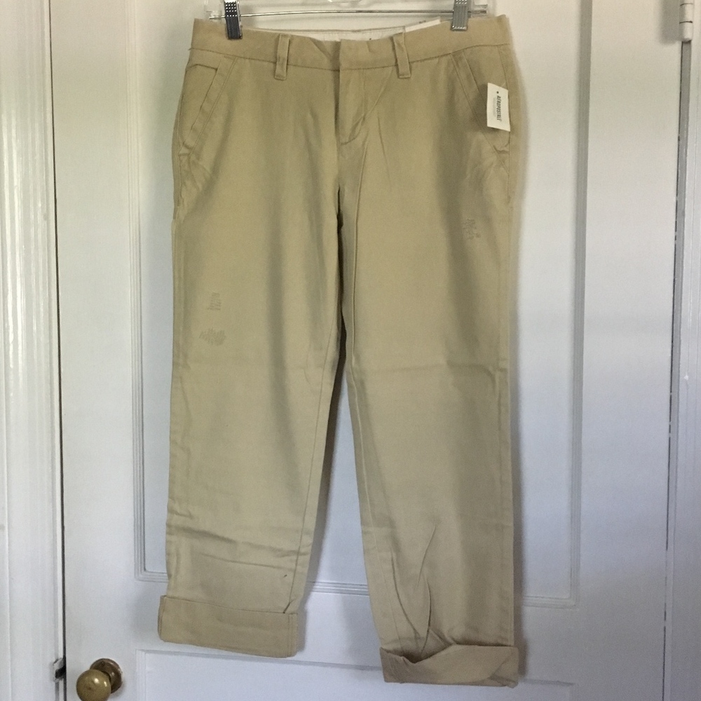 Aeropostale Khaki Cropped Pants, 5/6, NWT